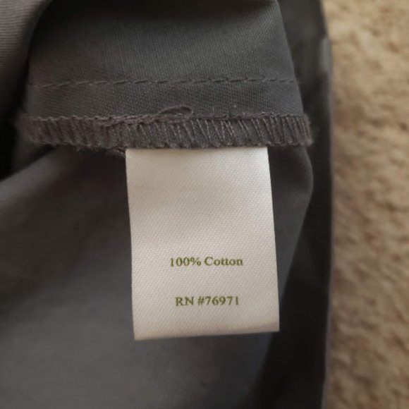 Garnet Hill Women Size Large Gray Cotton Button Down Trench Coat - Picture 3 of 6